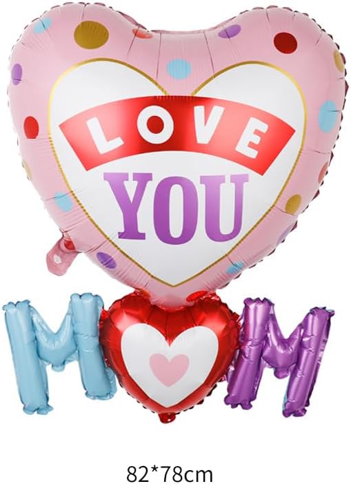 CHUMIRRY Mother's Day, Mom Party Birthday Decorations, Mother’s Day Party Decoration Set | Includes Foil Balloons, Banner, Cupcake Toppers, Sash, & Greeting Card | Perfect for Celebrating Mom