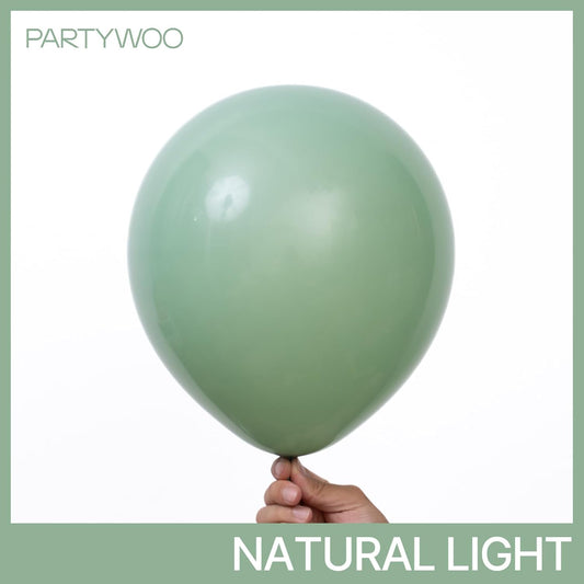 PartyWoo Dusty Green Balloons 100 pcs Different Sizes of 18 12 10 5 Inch Matte Sage Olive Boho Green Eucalyptus Latex Balloon Arch Kit Garland for Wedding Baby Shower Party Decorations Green-F03
