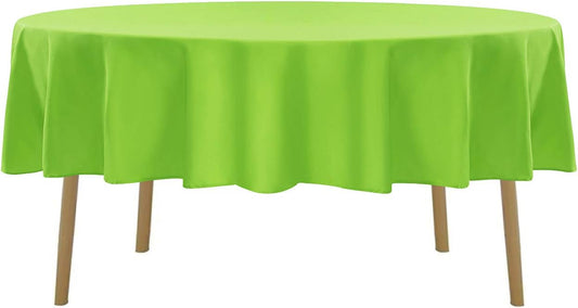 Apple Green Round Tablecloth 70 Inch – Washable Polyester Table Cover for Weddings, Parties & Banquets