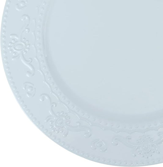 13-Inch Charger Plates, 6Pcs Dinner Plate Chargers Round Server Ware for Wedding, Party, Blue