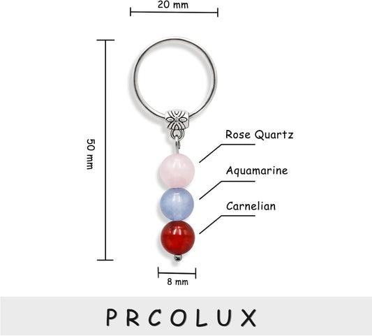PRCOLUX Natural Healing Crystal Keychain Gifts for Women, Best Friend, Mom, Aunt, Wife Birthday Christmas Graduation Gifts