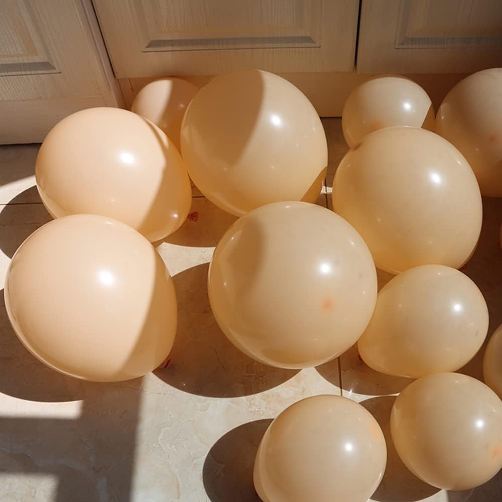 100pcs Retro Apricot Balloons 18 inch +12 inch +10 inch +5 inch Latex Party Nude Balloon Blush Skin Birthday Balloons Baby Shower Bulk
