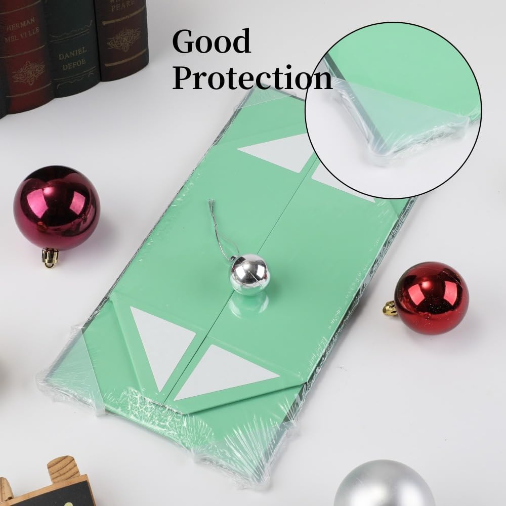 1 Pcs 6x6x3 Inch Green Magnetic Gift Box Small Magnetic Box with Crinkle Paper Green Small Gift Box with Shredded Paper Luxury Gift Boxes with Lids for Presents