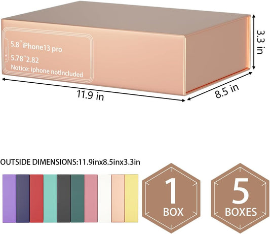 Gift Boxes 11.9" x 8.5" x 3.3" with Magnetic Closure Lid Boex for Presents,Bridesmaid Gifts Box,Cute Box,Birthday Boxs,Luxury for Gift Packaging, Magnetic Gifts Boxe for Wrapping