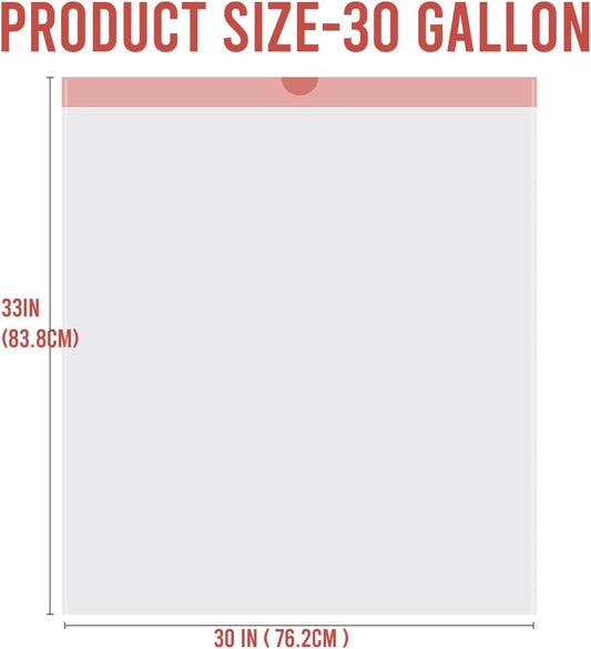 30 Gallon Trash Bags Drawstring, 75 Count, White & Unscented, Multi-purpose Garbage Bags Can Liners for Business Home Kitchen Commercial and Industrial