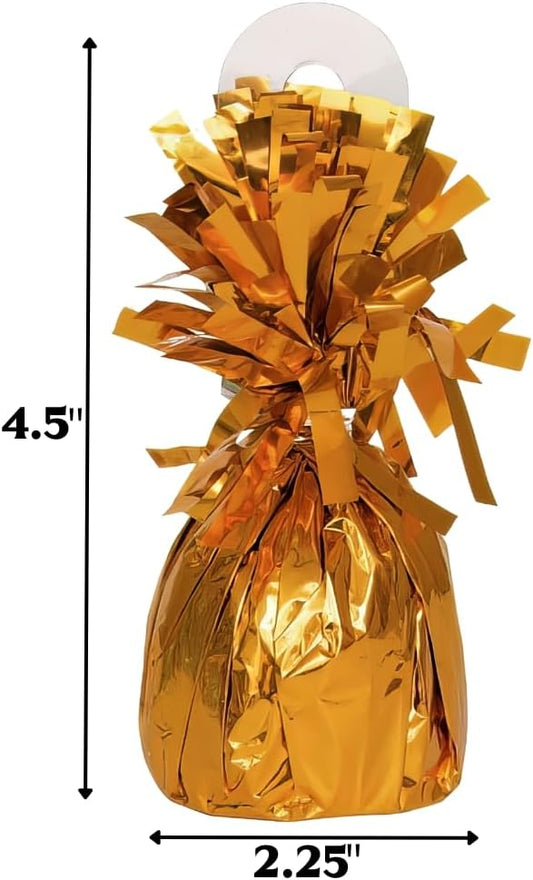 Foil Fringe Foil Balloon Weight | Orange | 1 Pc