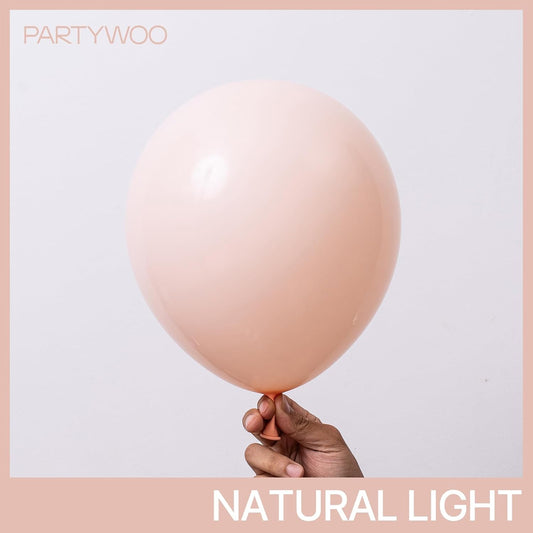 PartyWoo Pastel Orange Balloons 100 pcs Different Sizes of 36 18 12 10 5 Inch Baby Pale Light Pink Peach Latex Balloon Arch Kit Garland for Wedding Baby Shower Birthday Party Decorations Orange-Q02