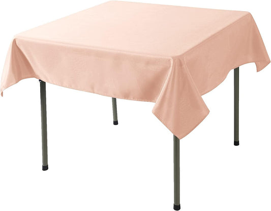 Cupuamon Square Tablecloth 90x90 inch Washable Polyester Fabric Table Cloth for Wedding Party Dining Banquet Decoration(90x90,Dusty Pink)