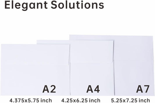 Keketer A4 White Printable 4x6 Envelopes 70 Pack Self - Seal, for 4x6 Cards, Weddings, Invitations, Baby Shower 4.25 x 6.25 Inches