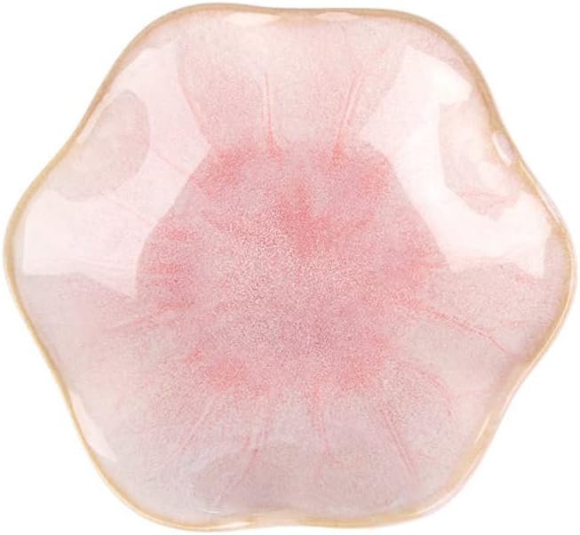 2PCS Lotus Leaf Shape Ring Holder Dish, Small Key Bowl, Ceramic Trinket Tray Jewelry Dish Organizing Necklace Earrings for Mom Friend Sister, All Jewelries Are NOT Included.Pink+Light Green.ā¦
