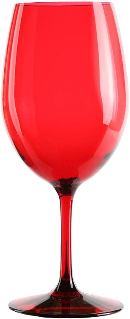 Lily's Home Unbreakable Wine Glasses, 20oz Shatterproof Plastic Glasses, Set of 4 for White & Red Wine - Reusable Mixed Dark Colors, Ideal for Valentine's Day, Birthday & Wedding
