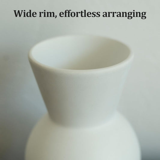 Ceramic Flower Vase, Small Vase for Centerpieces, Modern Vases for Home Decor- 3 Pcs