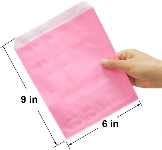 AZOWA Candy Buffet Bags Assorted Color 6 x 9 In Large Paper Treat Bags Pack of 100