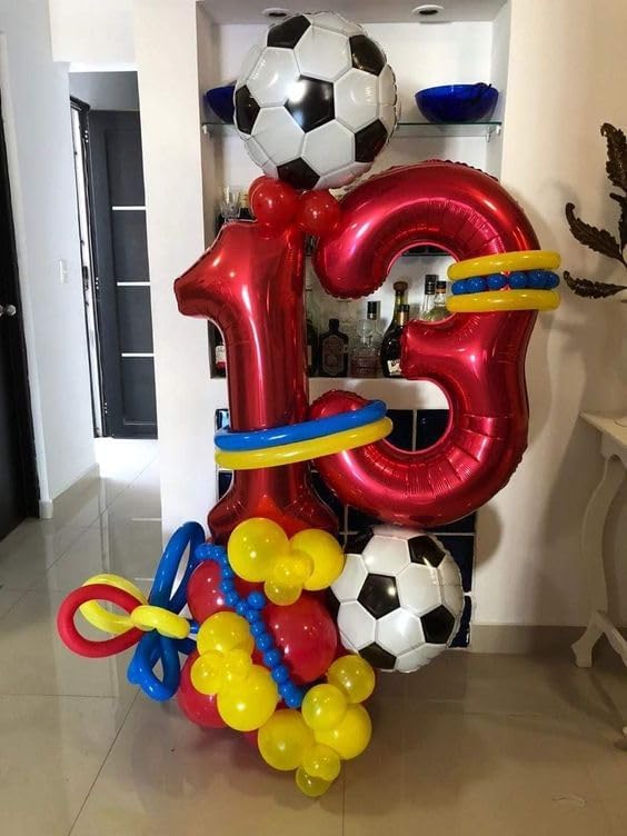 Red Number 1 Balloon 40 Inch, 1st Birthday Balloon for Baby Boy Girl Toddler First Birthday Decorations, Shiny Red Party Supplies