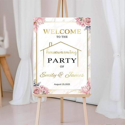Personalized Housewarming Party Welcome Sign, New Home New Beginning New Memories, Welcome To Housewarming Party, Housewarming Décor, New House Party Sign, Housewarming Party Sign#5