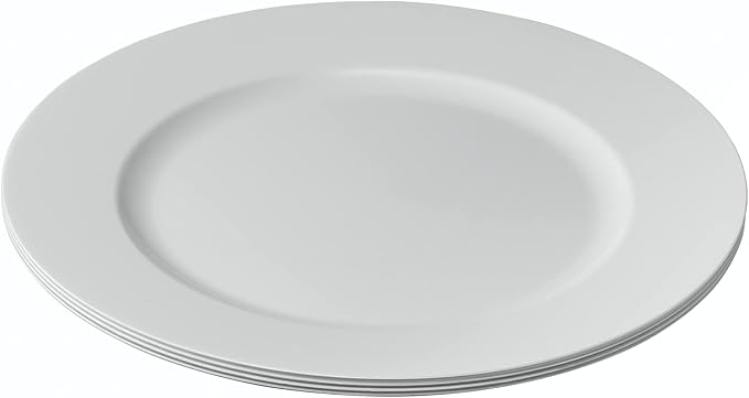 13'' Party Chargers Large Plates & Platters Great for Elegant Party's Weddings Tableware Great for Serving dish White Pack of 12