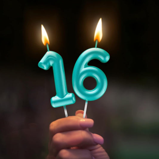 Blue Number 18 Candle Happy Birthday 3D Number Candles for Birthday Cake Party Decoration Wedding Anniversary Celebration Supplies