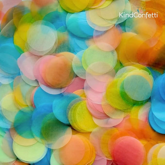 Rainbow Confetti Biodegradable Rice Paper Confetti for Birthday Parties, Weddings & Photoshoots – Eco-Friendly Multicolor Tissue Paper Alternative, Filler for Confetti Cannons, 150G 20000 Pcs