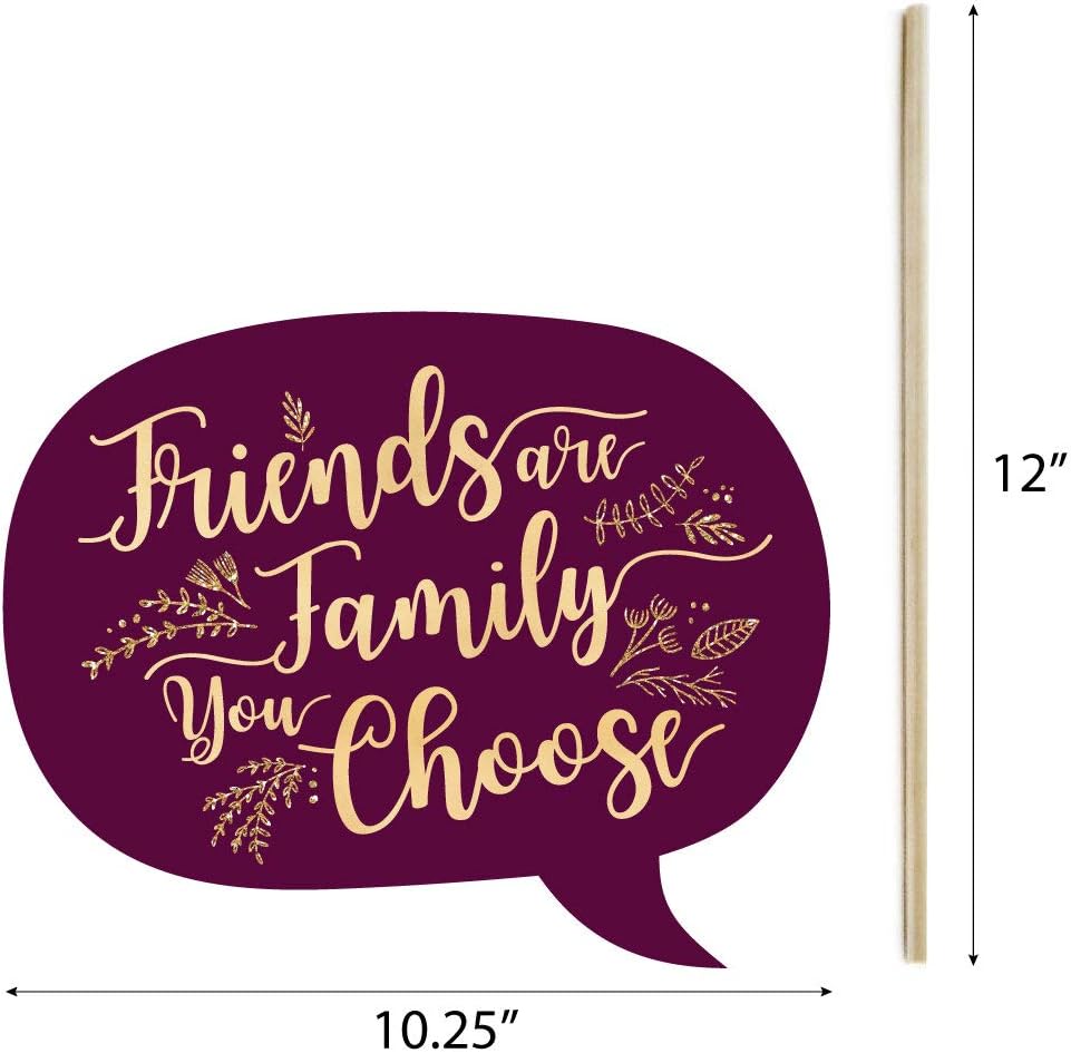 Big Dot of Happiness Elegant Thankful for Friends - Friendsgiving Thanksgiving Party Photo Booth Props Kit - 20 Count