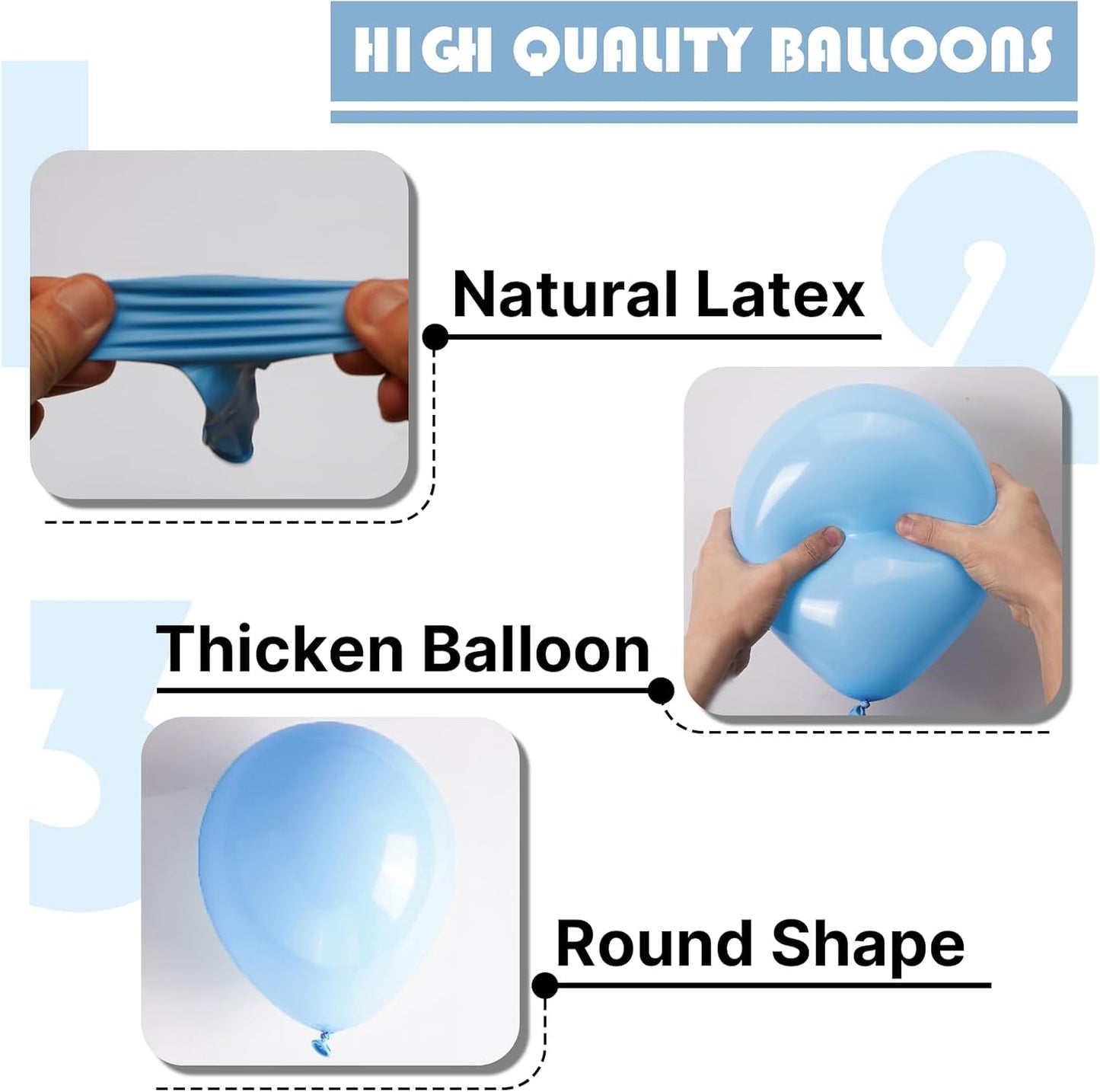 PartyWoo Light Blue Balloons 100pcs 5 Inch Small Mini Baby Pastel Sky Aqua Blue Balloons for Graduation Baby Shower Gender Reveal Weddings Anniversary Birthday Bachelorette Party Decorations Blue-Y4