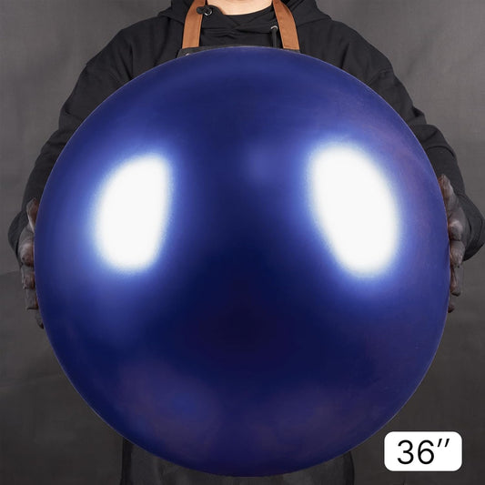 PartyWoo Navy Blue Balloons 4 pcs 36 Inch Extra Large Big Jumbo Giant Matte Dark Blue Latex Balloons for Graduation New Year Weddings Father's Day Baby Shower Birthday Party Decorations Blue-Y72