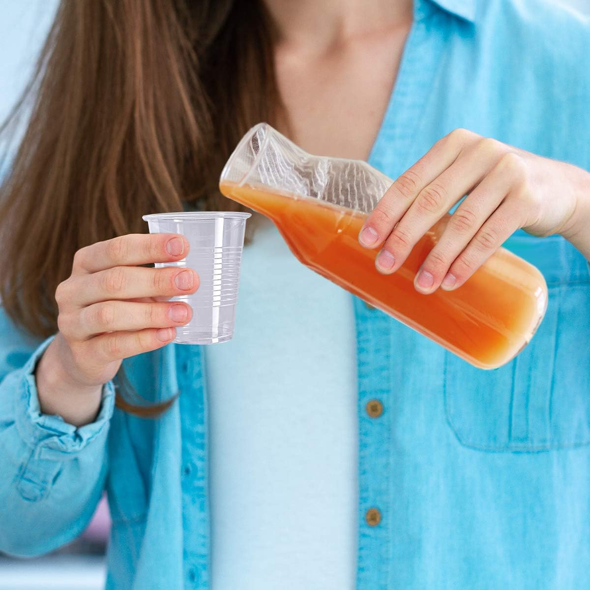 Turbo Bee 5oz Disposable Plastic Cups 500 Pack - Small Drinking & Sample Cups, Bulk Multi-Use Tumblers for Beverages, Mini Desserts, Home, School, Parties, or Commercial Use