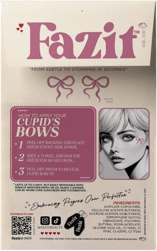 Fazit Makeup Patches - Cupid's Bow Speckles - Glow Up Make-Up Patches - Cute Glitter Makeup Accessories for Women - Cosmetic Glitter for Face