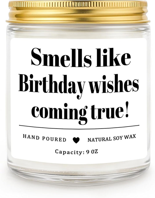 Homsolver Birthday Gifts for Women Men, 9OZ Lavender Scented Birthday Candles with 50+ Hours Burn Time, Unique Handmade Birthday Decorations for Her Him, 20st/30th/40th/50th/60th/70th Birthday Candle