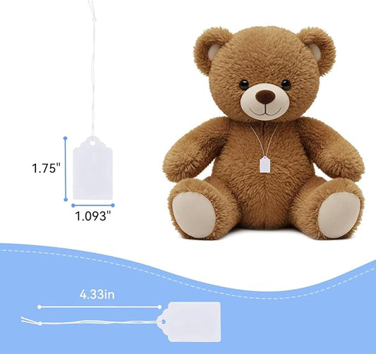 Price Tags with String Attached, 1000pcs White Matte Surface Marking Merchandise Strung Tags Writable Label Small Hang Tag for Pricing Gift Jewelry Clothing Yard Sale Garage Supplies 1.75 x 1.093 inch