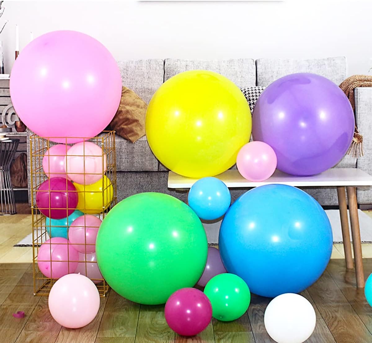 KALOR 18 Inch Yellow Balloons, 10 Pcs Yellow Matte Latex Balloons for Wedding, Baby Shower, Birthday Party and Event Decoration