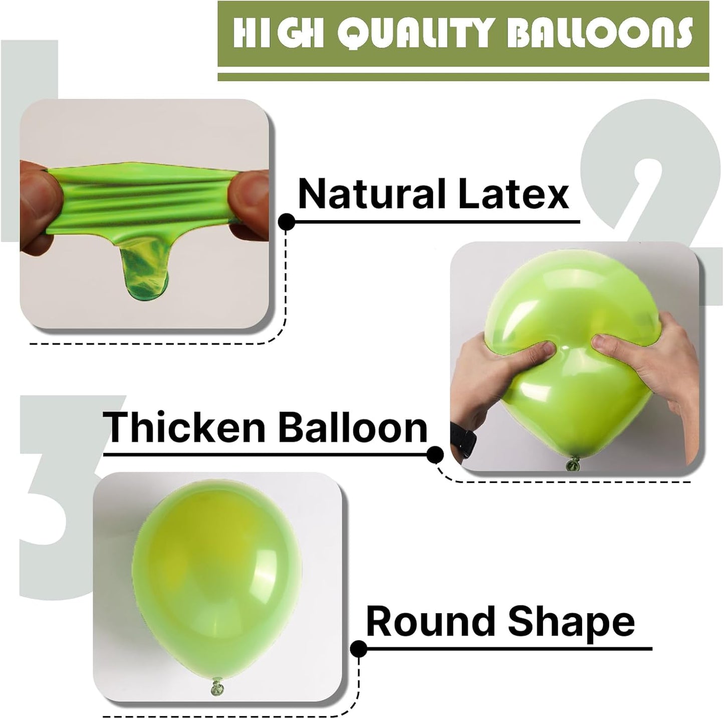 PartyWoo Lime Green Balloons 100pcs 5 Inch Light Green Latex Helium Balloons for Graduation Wedding Baby Shower Anniversary Birthday Dinosaur Jungle Golf Football Theme Party Decorations Green-Y6