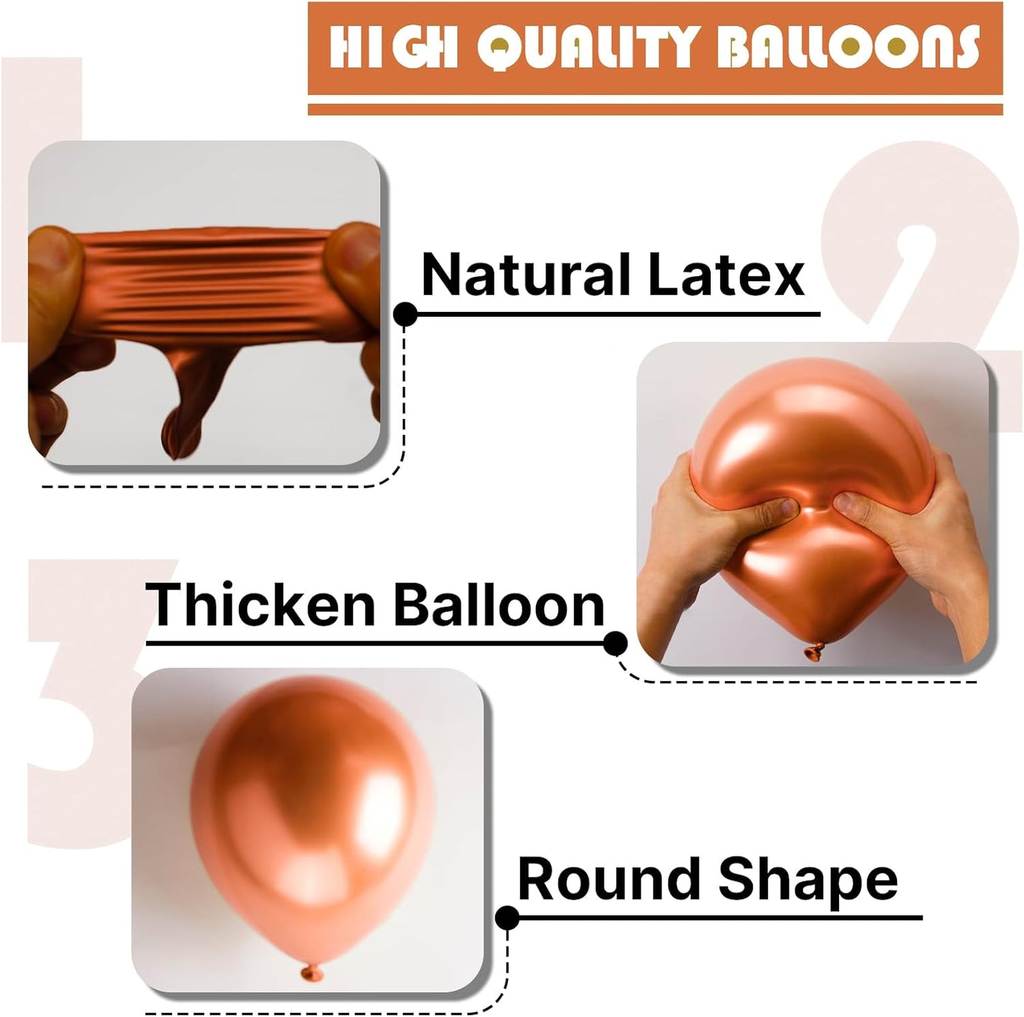 PartyWoo Metallic Rose Gold Balloons, 50 pcs 5 Inch Rose Gold Metallic Balloons, Rose Gold Balloons for Balloon Garland or Arch as Bachelorette Party Decorations, Wedding Decorations, Rose Gold-G107
