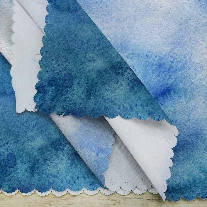 Yibeas Ombre Cloth Napkins Set of 4 Soft Delicate Blue Watercolor Ombre Polyester Dinner Square Napkin for Family Restaurant Weddings Parties 18 x 18 inch