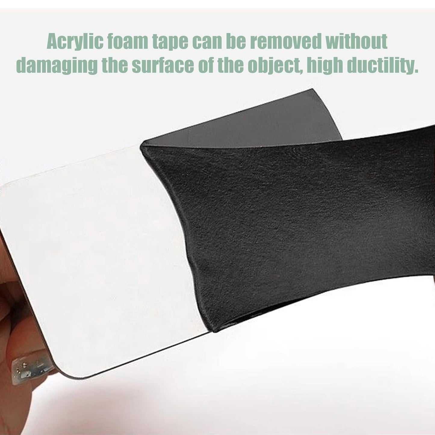 Double Sided Adhesive Tape Heavy Duty, Waterproof mounting Foam Tape, 16.4FT Length, 0.98IN Width, High Temperature Resistant Adhesive Tape for car, Household, Office or Parties, LED Strips