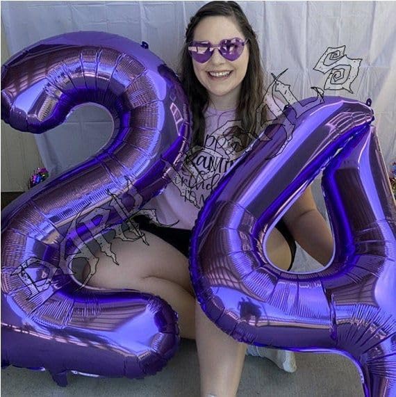 Purple Number 0 Balloon 40 Inch, 0 Balloon Number for 10th 20th 30th 40th 50th 60th Birthday Decorations, Purple Party Supplies