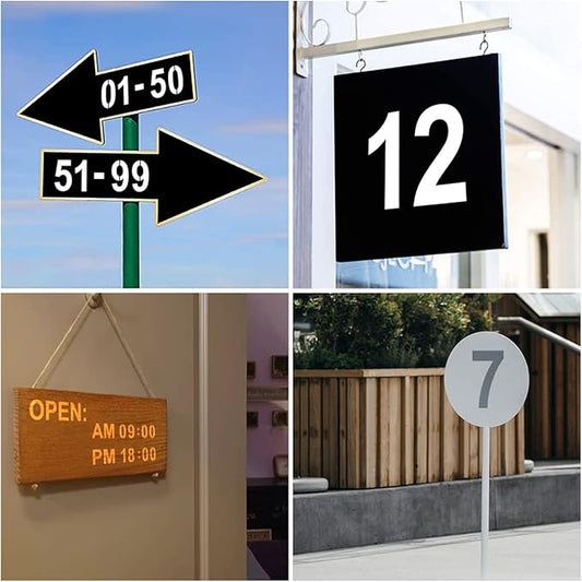 8 Inch Large Number Stencils for Painting - 11 Pack Number Stencil Templates for Curb Address, Cakes, Cookies, Mailboxes and Crafts, Reusable House Numbers Stencils for Wood Signs & Cement Wall Art
