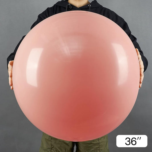 PartyWoo Dusty Pink Balloons 4 pcs 36 Inch Extra Large Big Jumbo Giant Blush Pink Dusty Rose Latex Helium Balloons for Baby Shower Bridal Shower Boho Theme Princess Birthday Party Decorations Pink-F01