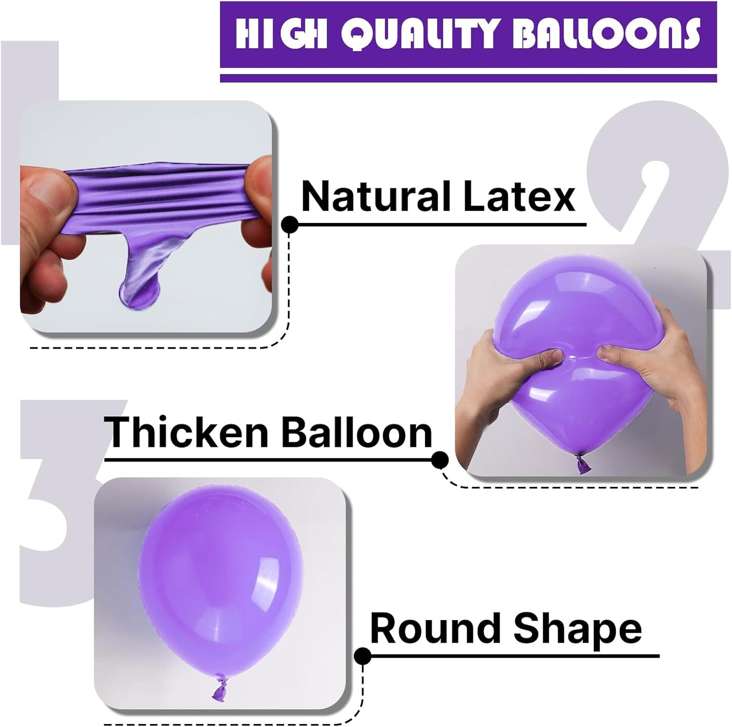 PartyWoo Purple Balloons 100 pcs 5 Inch Purple Latex Balloons for Birthday Baby Shower Anniversary Engagement Wedding Princess Bachelorette Bridal Shower Butterfly Party Decorations Purple-Y15