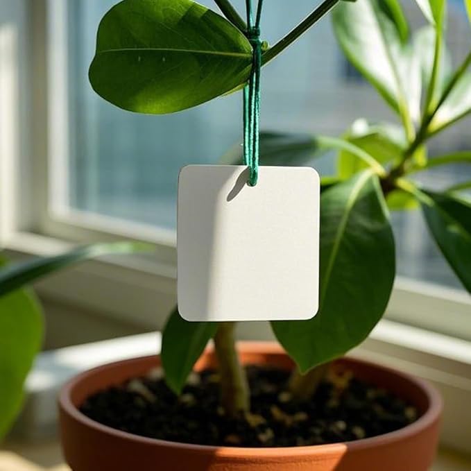 Gift Tags,200 Pcs Paper Tags with Strings, Blank Hang Tags for DIY Arts and Crafts Wedding Holiday Present(White)