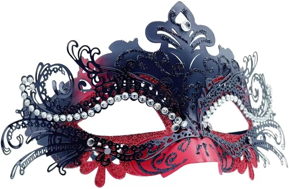 Couple Masquerade Mask Set - Venetian Style Masks for Halloween, Costume Parties and Carnival