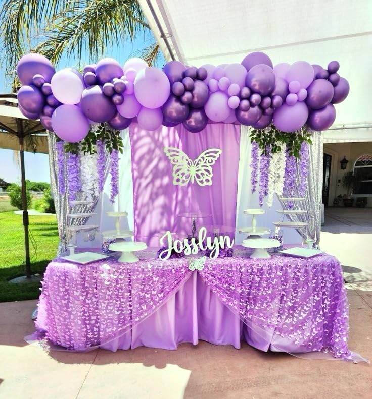 Purple Balloons Dark Purple Ballons, 50pcs 12 Inch Metallic Pastel Purple Balloon Purple Confetti Latex Balloons for Birthday Wedding Party Decorations
