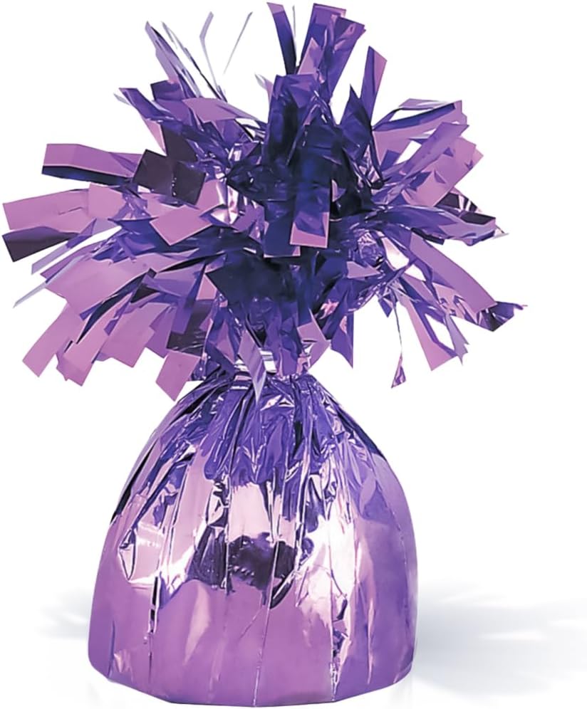 Lavender Foil Balloon Weight (4.5" x 2.25") 1 Count, Adorable Party Essential For Parties & Events