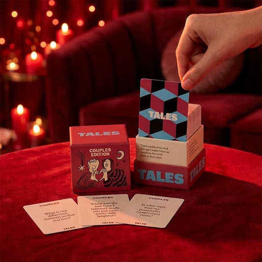 TALES 150 Conversation Starter Cards, Couples Edition, Valentines Day Gift for Couples, Games for Adults, Date Night Ideas, Anniversaries, and Quality Time Together, Prompts for Deeper Connection