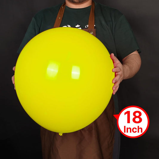 PartyWoo Yellow Balloons 20 pcs 18 Inch Large Big Jumbo Giant Matte Yellow Latex Helium Balloons for Easter Bee Baby Shower Gender Reveal Sunflower Graduation Birthday Party Decorations Yellow-Y55