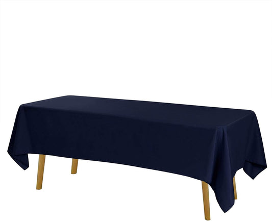 Rectangle Tablecloth 60x102 inch Washable Polyester Fabric Table Cloth for Wedding Party Dining Banquet Decoration(60x102,Navy)