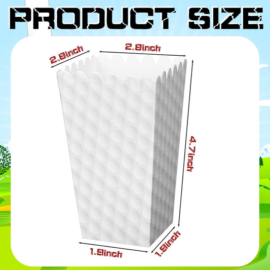 Funtery 24 Pcs Party Popcorn Boxes Popcorn Bags Buckets Container Holder Sport Party Favors for Sport Supplies Decorations(Golf)