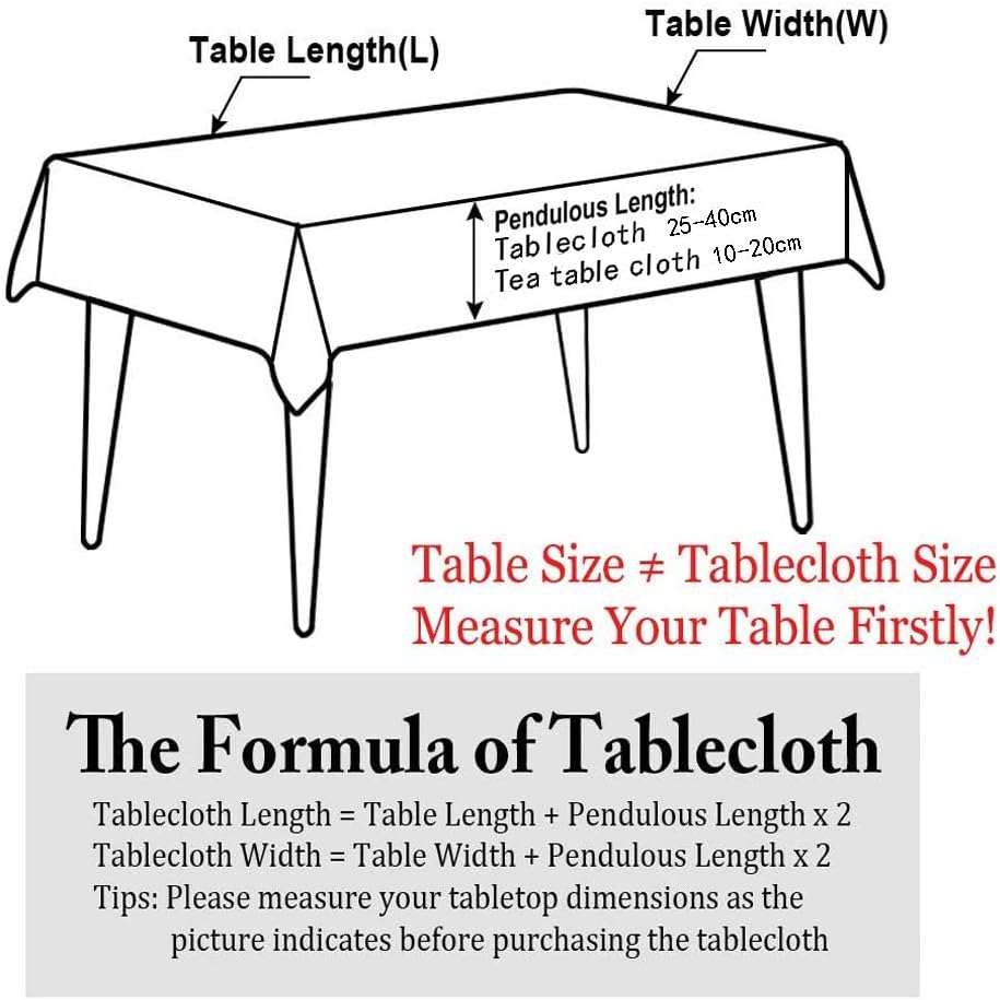 Pahajim Rustic Linen Tablecloth Cotton Waterproof Table Cloth for Kitchen Dining with Tassel Rectangle Tablecloths Rectangle/Oblong,55''x102'',8-10 Seats