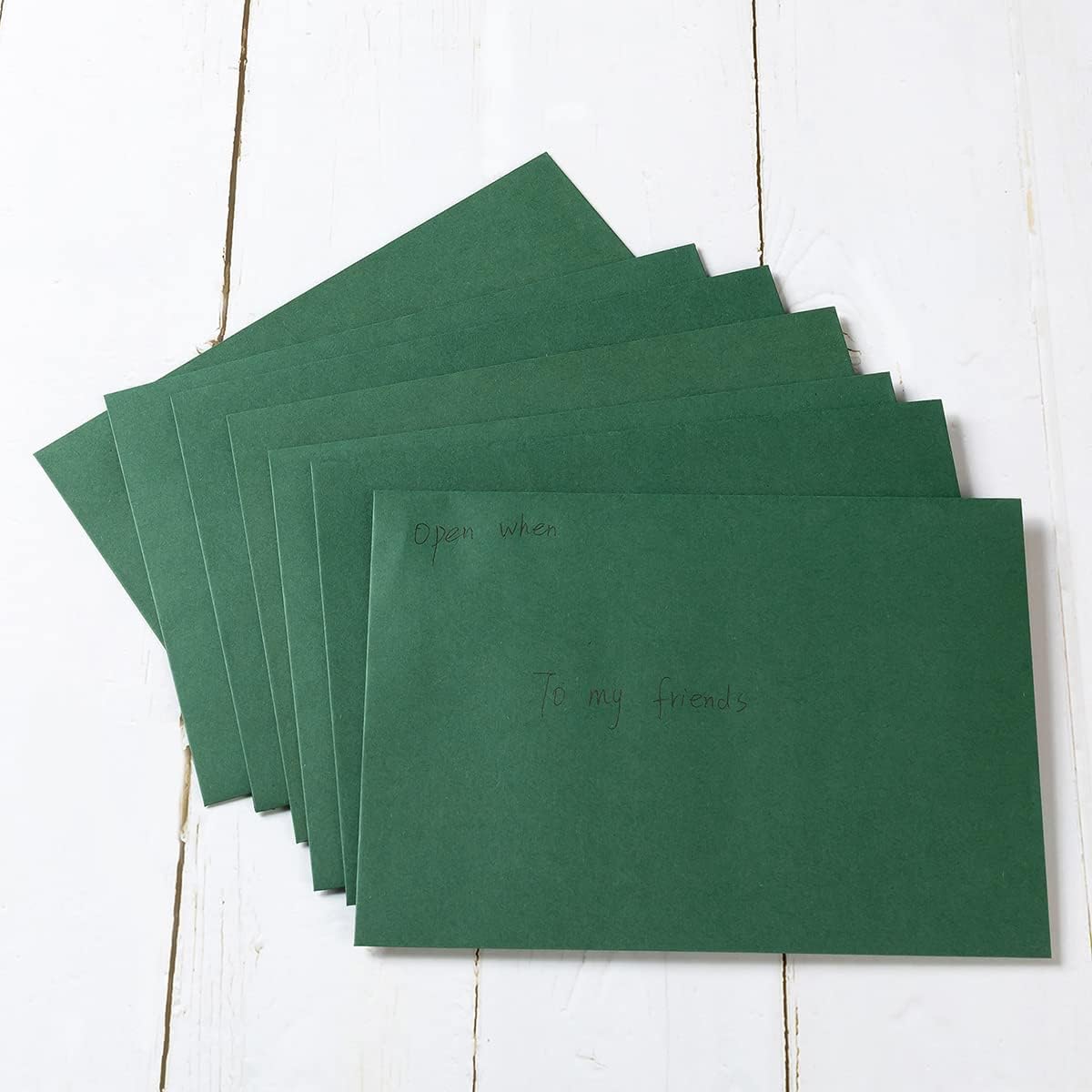 50 Pack 5 x 7 Envelopes Colored Self Seal for Wedding, Party Invitations, Greeting Cards, Announcements, Photos, 5.24 x 7.21 Inches (Dark Green)