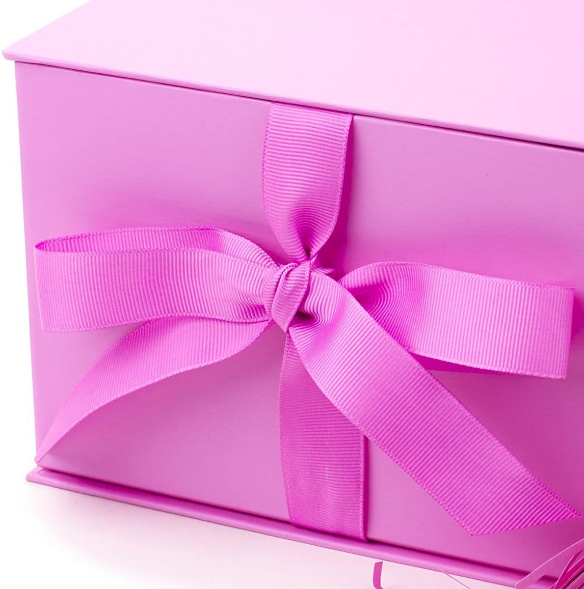 Hallmark Medium Gift Box with Lid and Shredded Paper Fill (Light Pink 7 inch Box) for Anniversaries, Bridal Showers, Bachelorette, Bridesmaids Gifts, Valentine's Day, All Occasion