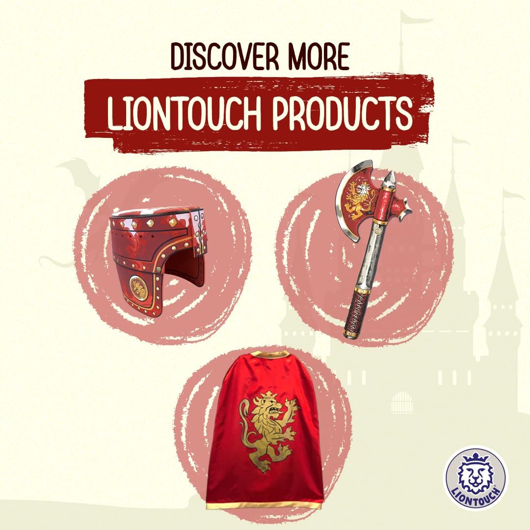 Liontouch - Noble Knight Toy Sword & Shield for Boys, Red - Age 3-8 Years | Medieval Set in Durable & Safe Foam | Weapons & Battle Accessories for Pretend Play, Dress Up & Knight Costumes for Kids